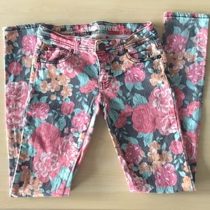 Mossimo Flower Print Skinny Jeans